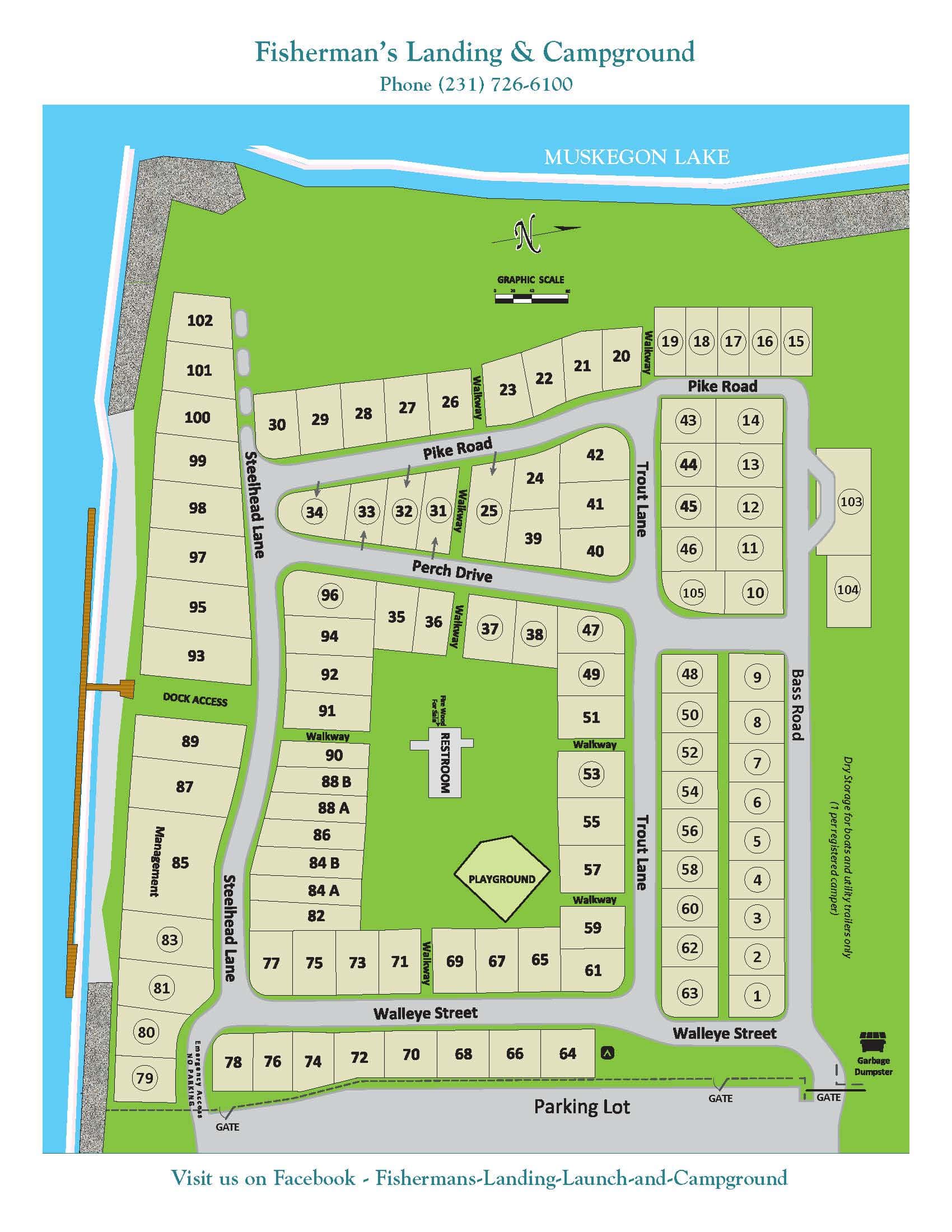 The Campground Fisherman S Landing Campground Inc   Fishermans Landing Camground Map Full Color 2022 WEB 1 